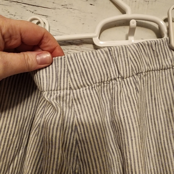 J.Jill Love Linen- Navy & White Nautical Striped 100% Linen Pants ...XS - Picture 5 of 11